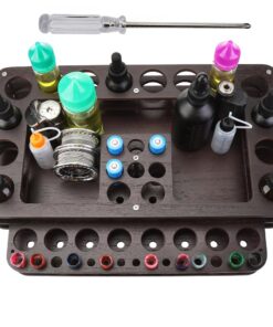 Wooden Vape Display Stand Holder Wooden RDA RTA Tank Holder Liquid Bottle Holder (Wooden Holder, Size B) 9 612WqmU6iL