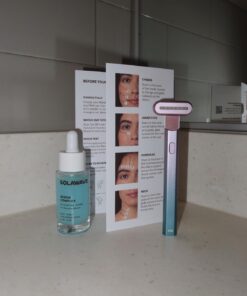 Solawave 4-in-1 Radiant Renewal Wand and Serum Bundle, Face Skincare Wand with Facial Massager, Facial Wand with Renew Complex Serum Blue/Pink Ombre 27 612YI26A35L