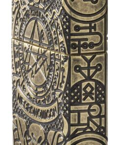 Zippo Armor Deep Carve Lighters Armor Antique Brass Book of the Dead 17 612YNzm UsL