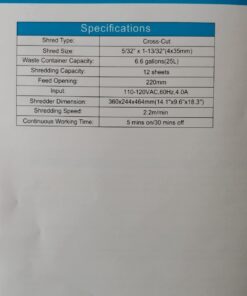 Paper Shredder, 14-Sheet Cross Cut with 6.6-Gallon Basket, P-4 Security Level, 3-Mode Design Shred Card/CD/Staple/Clip, Heavy Duty with Jam Proof System, Paper Shredder for Office (ETL) 34 612YuKp JOL