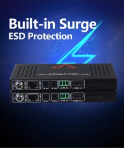 AV Access HDBaseT 4K HDMI Extender Over Single Cat5e/6/6a/7 Ethernet, HDMI 2.0 YUV4:4:4, EDID, PoE, Bi-Directional IR/RS232 Pass Through, HDR10, CEC, up to 4K@60Hz 130ft, 1080P@60Hz 230ft HDMI Extender (4KEX70-H2) 24 612Zf4mbyzL