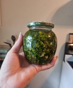 Jenaluca Herb Scissors with 5 Blades and Safety Cover - Cut, Chop & Mince Fresh Herbs & Leafy Greens - Stainless Steel Kitchen Shears with Cleaning Comb - Cool Kitchen Gadgets (Green) Green 30 612ZrfBR3YL