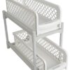 Fox Valley Traders 2 tier Sliding Shelves, One Size Fits All, White 61 612aGqEJj6L