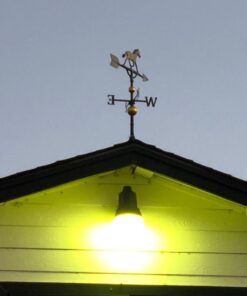 Alternative view of Montague Metal Products 32-Inch Deluxe Weathervane with Satin Black Horse Ornament,White