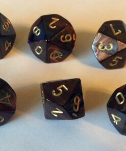 Chessex Dice Sets: Scarab Blue Blood with Gold - Ten Sided Die d10 Set (10) - 27219 13 612bOJO8SdL