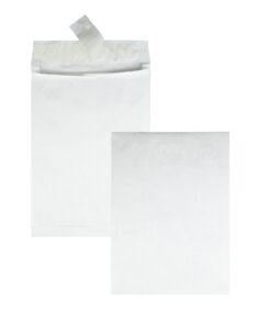 Quality Park Survivor Lightweight 14 lb Tyvek Open End 1.5" Expansion Mailers, 13 1/2, Square Flap, Redi-Strip Closure, 10 x 13, White, 25/Box Shipping Envelopes 8 612bo9brBjL