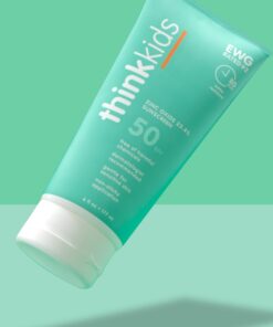 Thinksport Kids SPF 50+ Mineral Sunscreen – Safe, Natural Sunblock for Children - Water Resistant Sun Cream – Broad Spectrum UVA/UVB Sun Protection – Vegan, Reef Friendly Sun Lotion, 6oz 16 612bqu1LB9L