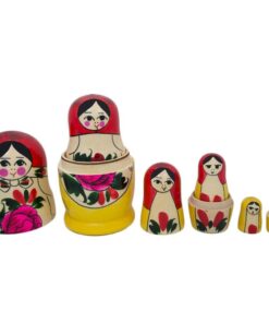 Alternative view of BestPysanky Set of 6 Wooden Dolls Nesting Dolls Semenov Matryoshka 5.75 Inches