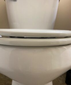 MAYFAIR 848SLOWB 000 Toilet Seat will Slow Close, Never Loosen and Easily Remove, ROUND, Durable Enameled Wood, White 28 612eMddQGNL