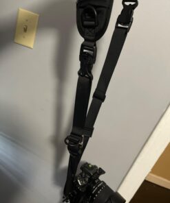 waka Rapid Camera Neck Strap with Quick Release and Safety Tether, Adjustable Camera Shoulder Sling Strap for Nikon Canon Sony Olympus DSLR Camera - Black 42 612ex AxjGL