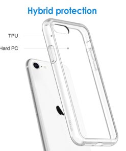 JETech Case for iPhone SE 3/2 (2022/2020 Edition), iPhone 8 and iPhone 7, 4.7-Inch, Non-Yellowing Shockproof Phone Bumper Cover, Anti-Scratch Clear Back (Clear) 35 612f4DS3OL