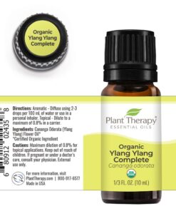 Plant Therapy Ylang Ylang Complete Organic Essential Oil 100% Pure, Undiluted, Natural Aromatherapy, Therapeutic Grade 10 mL (1/3 oz) 9 612f7kie48L