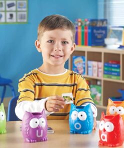 Learning Resources Vowel Owls Sorting Set, Word Recognition, Assorted Colors, Set of 6, Ages 5+ 31 612fvn ZMxL