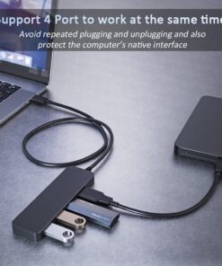 Alternative view of USB 3.0 Hub, VIENON 4-Port USB Hub USB Splitter USB Expander for Laptop, Xbox, Flash Drive, HDD, Console, Printer, Camera,Keyborad, Mouse