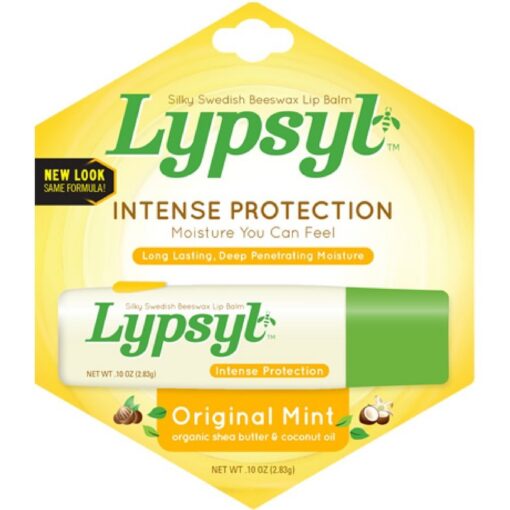 Lypsyl Intense Protection Original Mint, Lip Balm 0.10 oz (Pack of 10)