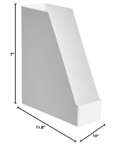Amazon Basics Rectangular Plastic Desk Organizer, Magazine Rack, White, 2-Pack Magazine Rack, 2-Pack 23 612jUCrnmBL