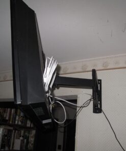 TV Mount, Full Motion TV Wall Mount Swivel Tilt for 26-60 Inch TVs and Monitors up to 70lbs, Single Stud Corner Outdoor Wall Mount TV Bracket Articulating Extension Leveling Max VESA 400X400mm 37 612oSIwO6pL