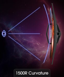 Sceptre 27-inch Curved Gaming Monitor up to 240Hz DisplayPort HDMI 1ms 99% sRGB Build-in Speakers, R1500 Machine Black 2023 (C275B-FWT240) 27" Curved 240Hz 21 612os6qPhL