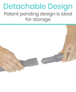 Vive Long Handled Shoe Horn (23 Inch) - Plastic Shoehorn for Men, Women and Kids - Adjustable Extended Reach Assist - Senior Gray 21 612sIKYkCML