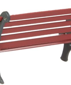 Department 56 Village Cross Product Accessories Wrought Iron Park Bench Figurine, 2.25 Inch, Red 12 612sdb4mPWL