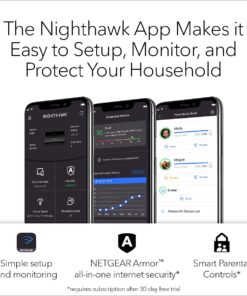 NETGEAR Nighthawk Whole Home Mesh WiFi 6 System (MK62) - AX1800 router with 1 satellite extender, coverage up to 3,000 sq. ft. and 25+ devices WiFi 6 | 2-pack 25 612tBSGzFL