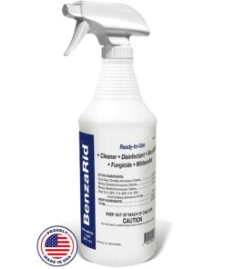 BenzaRid Medical Grade Professional Disinfectant Spray Household Ready, Liquid Surface Sanitizer & Virucide | Kills MRSA, H1N1, Norovirus, Avian Flu & More |EPA Registered, Pet & Kid Safe | 32 oz 32oz Spray 13 612tdKj3 jS