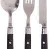 Coleman Stainless Steel Flatware Set with Plastic Handles, 12-Piece , Black 10 612uPBDQ1HL