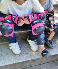 JBM Adult & Kids Knee Pads Elbow Pads Wrist Guards 3 in 1 Protective Gear Set for Skateboarding, Skating, Inline Skating, Roller Skating, Scooter, Biking and Multi-Sports Pink Small (3-11 years) 19 612ubAFEAyL