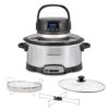 Hamilton Beach 6 Quart Programmable Slow Cooker With Flexible Easy Programming, 5 Cooking Times, Air Fry Lid with 4 Settings, Dishwasher-Safe Crock, Silver (33061) Air Fry Lid with 4 Settings, 6 Quart 12 612wi2M2DmL