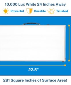 Alternative view of Alaska Northern Lights™ Northstar - 10,000 LUX UV Free Light Therapy Lamp at 24 inches, Multi-Person use, Low Glare, No Flickering, Vertical or Horizontal Orientation - US Based Company