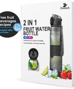 ZOUNICH Premium Sports Water Bottle 32 oz/1 Liter, 24 oz, 16 oz, 14 oz, BPA Free Tritan for Bike, Running, Gym, Fitness, Cycling 32oz/1000ml Dark Blue 13 612x2pezqnL