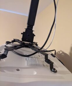 Henxlco Universal Projector Mount Wall or Ceiling Bracket with Adjustable Height and Extendable Arms Tilt DLP LCD Projection Mount for Home and Office Different Size Projector (Black) Black 28 612yCE4THaL