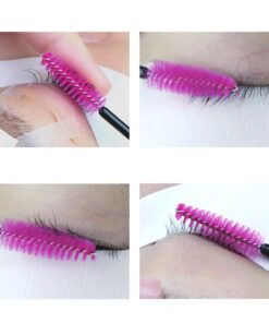 G2PLUS 100PCS Disposable Eyelash Brushes, Mascara Wands Applicator Makeup Kits, Eyelash Spoolies Brushes for Eyelash Extensions and Eyebrows (Rose) Rose 28 612zphTrPFL