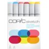 Copic Alcohol Sketch Marker Set, Perfect Primaries, 6 Count