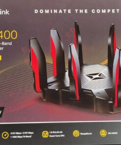 TP-Link AC5400 Tri Band WiFi Gaming Router(Archer C5400X) – MU-MIMO Wireless Router, 1.8GHz Quad-Core 64-bit CPU, Game First Priority, Link Aggregation, 16GB Storage, Airtime Fairness 33 6131k7D6sVL