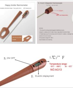 Efeng Candy Spatula with Thermometer Built in and Pot Clip – Fast Instant Read Digital Candy Thermometer,Spatula Thermometer for Chocolate,jams,syrups, Oil Cooking with BPA Free Silicon Spatula 20 6132 xKrTL