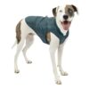 Kurgo Loft Dog Jacket, Reversible Dog Coat, Wear with Harness or Sweater, Water Resistant, Reflective, Winter Coat For Large Dogs (Ink Blue, XL) Extra Large Ink Blue/Seaglass