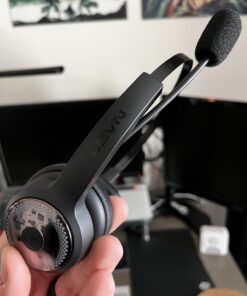 LEVN Bluetooth 5.0 Headset, Wireless Headset with Microphone (AI Noise Cancelling), 35Hrs Bluetooth Headphones with USB Dongle for PC, Suitable for Remote Work/Call Center/Zoom/Online Class/Trucker LE-HS010 Superior 40 6134arOKwJL