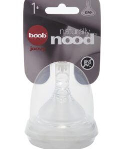 Joovy Boob Naturally Nood Bottle Nipples Featuring Ultra-Strong Silicone with Bumps to Mimic Mom and Available in 5 Flows - Compatible with Joovy Boob Bottle Line (Stage 1) 1 Count (Pack of 1) Stage 1 5 6135O OzOL