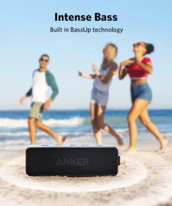 Anker Soundcore 2 Portable Bluetooth Speaker with 12W Stereo Sound, Bluetooth 5, Bassup, IPX7 Waterproof, 24-Hour Playtime, Wireless Stereo Pairing, Speaker for Home, Outdoors, Travel Black 32 6135snHdfLL