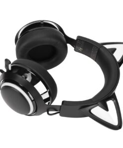 Acogedor Gaming Headset, 8 Color RGB Lighting Effects 3 Sound Modes Cat Ear PC Gaming Headphones with Microphone and Touch Switch, 3.5mm Jack 13 6136Fdg3S2L