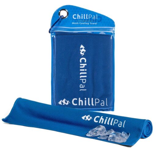 Chill Pal Mesh Cooling Towel (Blue, 12 x 40 inch) Blue