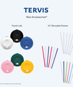 Tervis Gerbera Daisies Made in USA Double Walled Insulated Tumbler Travel Cup Keeps Drinks Cold & Hot, 16oz, Classic Contemporary 16 6137Jlg34cL 1