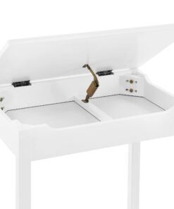 Amazon Basics Wood Lift-Top Kids Rectangular Study Desk, White 27 6137yybBseL