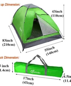 yodo Lightweight 2 Person Camping Backpacking Tent with Carry Bag, Multi Small package -Green 30 6138LrYyEML