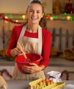 LHU Premium Original Danish Dutch Whisk for Better Batter and Bread Dough Recipes, Stainless Steel/Beechwood, Includes Cleaning Brush, Large, 13.5" L 18 6138um iBsL