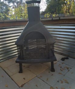 UniFlame WAF1013C Firehouse with Chimney, Black 46 6139ltTRu9L