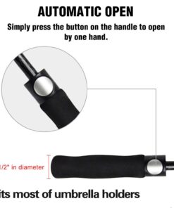 ACEIken Golf Umbrella Large 58/62/68 Inch Automatic Open Golf Umbrella Extra Large Oversize Double Canopy Vented Umbrella Windproof Waterproof for Men and Women Black 62 inch 22 6139rE2PnkL