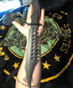 Armory Replicas Night Stalkers Marine Force Recon Hunting Outdoor Survivors Sawback Knife 17 Inches Black Black blade 35 613CSgmUoQL