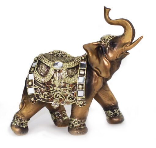 We pay your sales tax Feng Shui Brass Color Elephant Statues Wealth Lucky Figurine Home Decor Gift Idea (3)